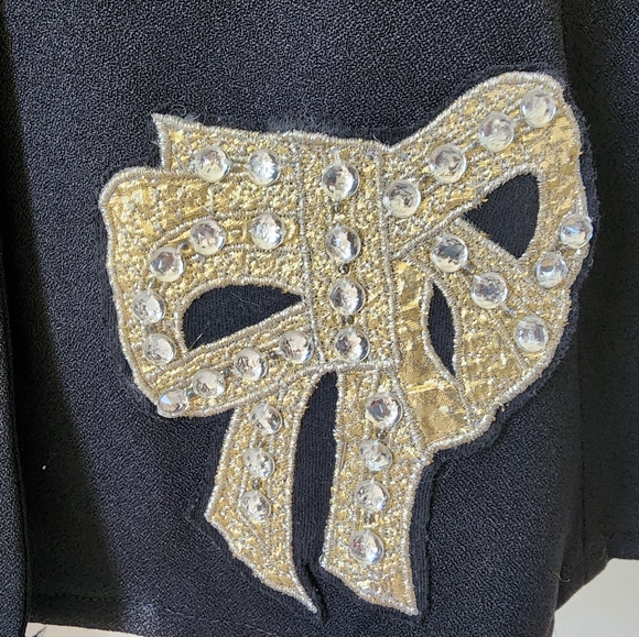 D.W. Studio By David Warren Black Evening Formal Dress Coat - Picture 5 of 6